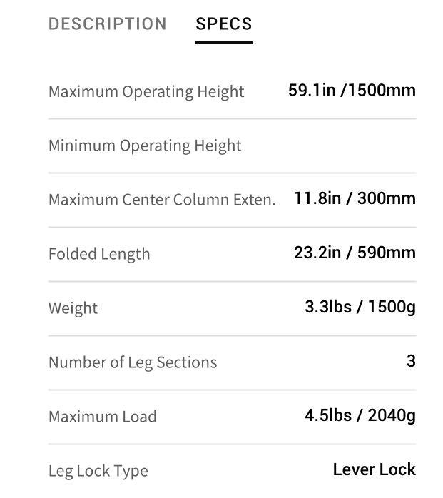 SLIK Tripod U8000, Photography, Photography Accessories, Tripods