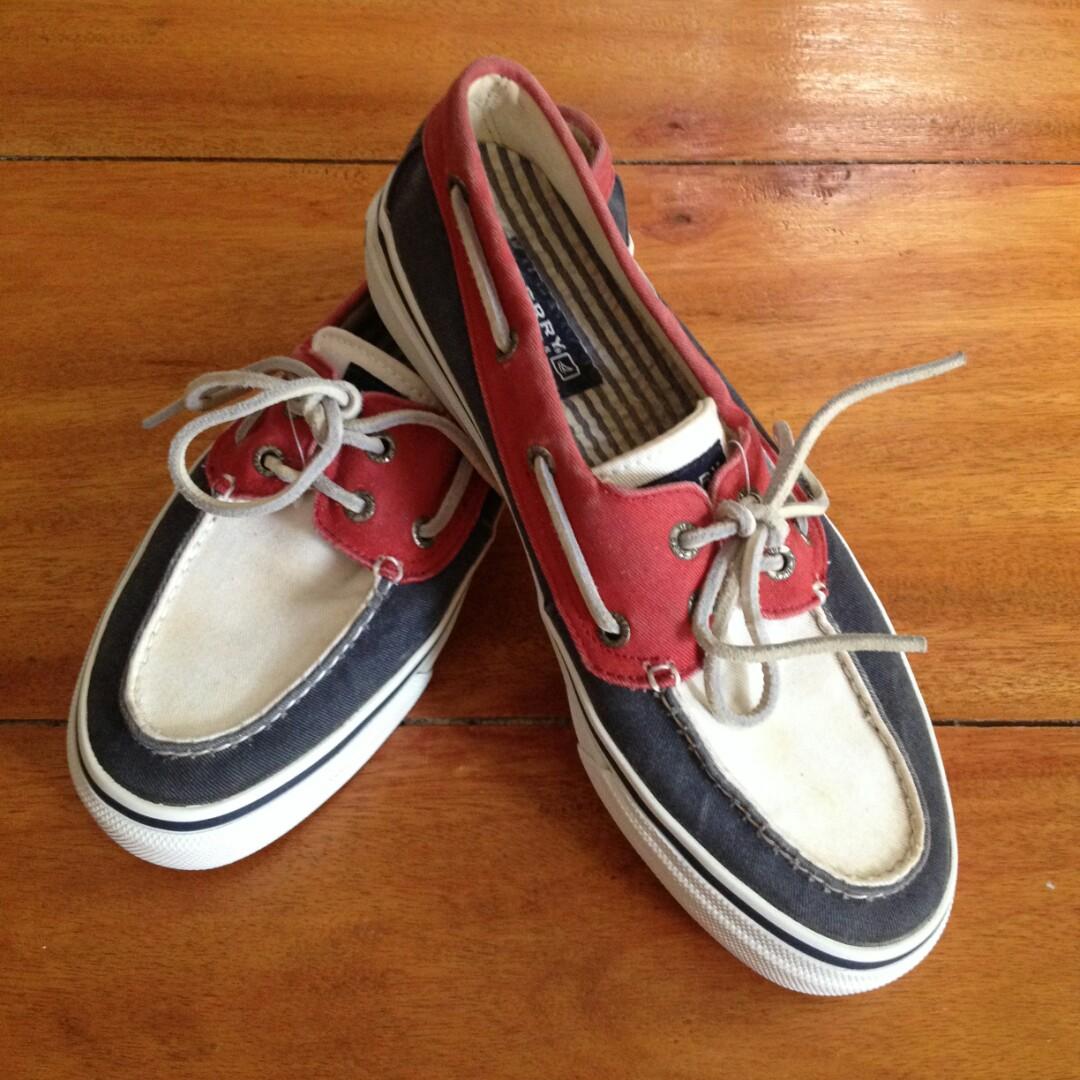 Sperry top sider shop red white blue