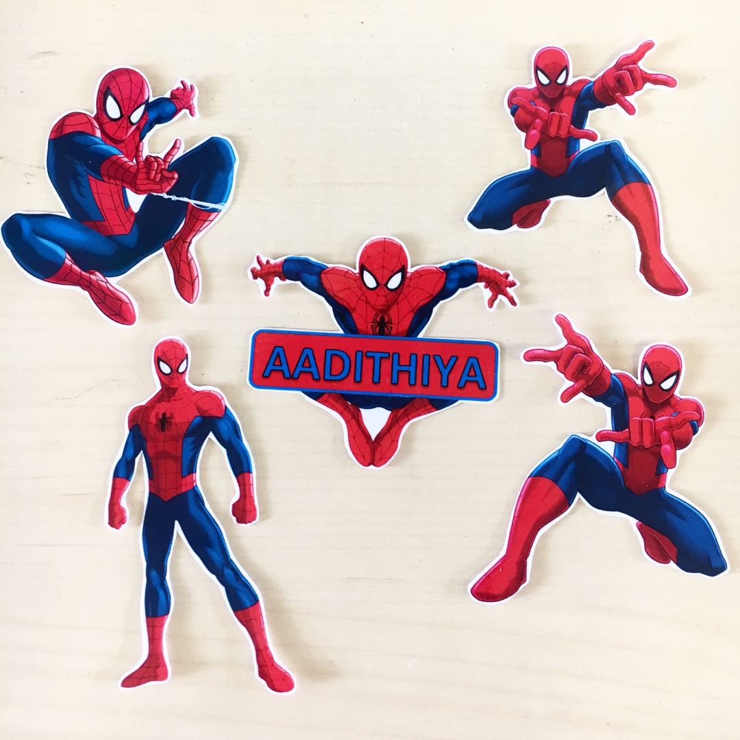 Spiderman Cake / Cupcake Toppers, Hobbies & Toys, Stationery & Craft