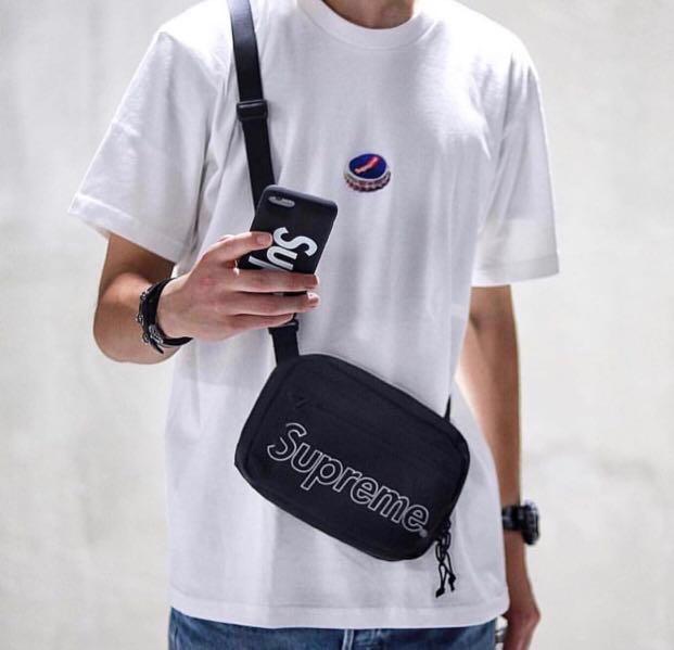 Supreme Shoulder Bag FW18 Black, Men's Fashion, Bags & Wallets