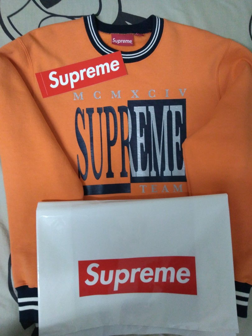 Orange supreme crewneck shop