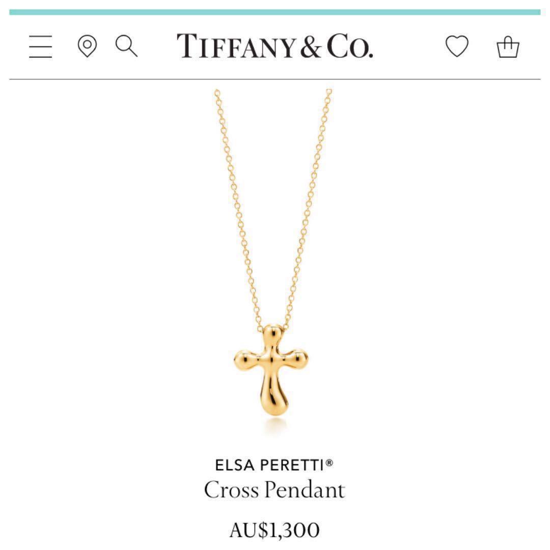 tiffany gold cross