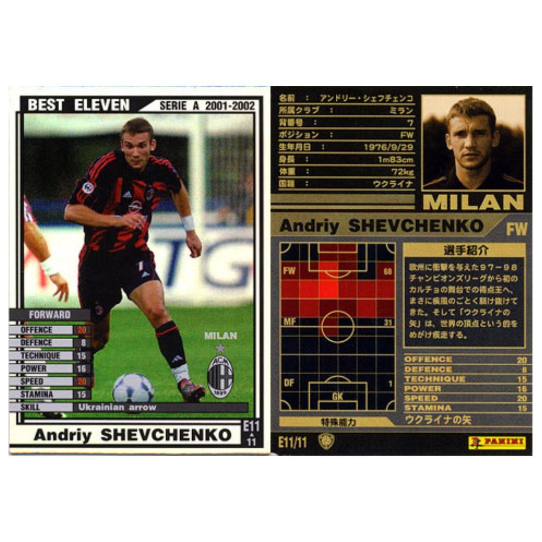 Wccf Serie A 2001 2002 Andriy Shevchenko Best Eleven E11 11 Ac Milan Ukraine Toys Games Others On Carousell