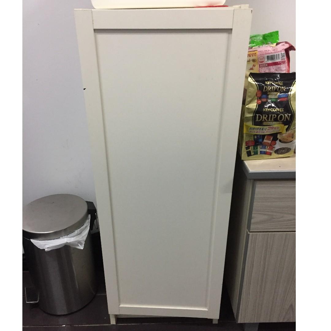White Open Cabinet Cupboard Furniture Shelves Drawers On Carousell