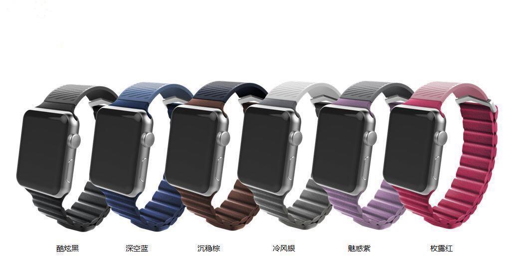 X Doria Hybrid Leather Band for Apple Watch size 42mm 44mm Mobile