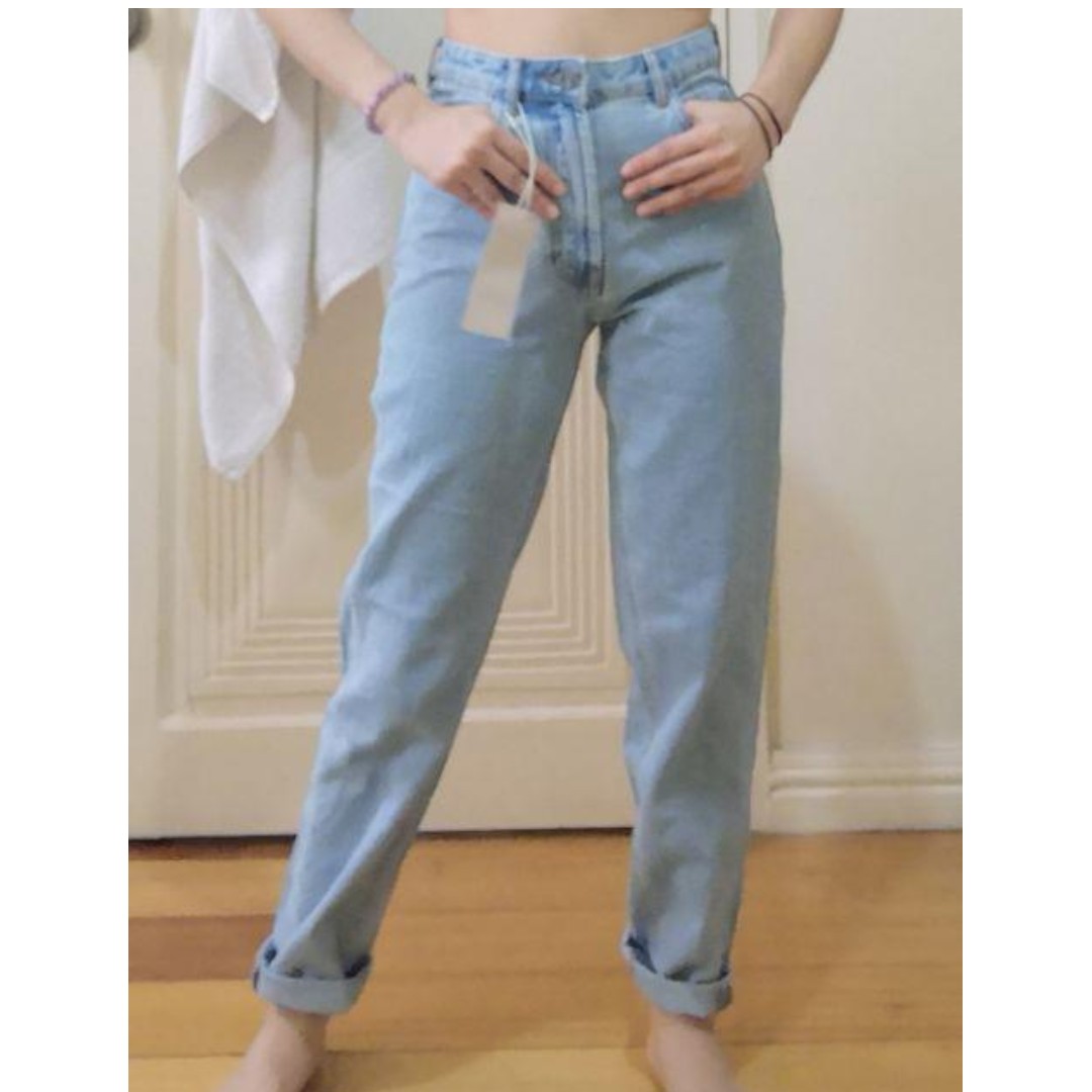 light blue mom jeans zara