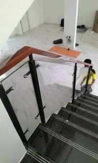 Railing tangga Kaca cantik😍