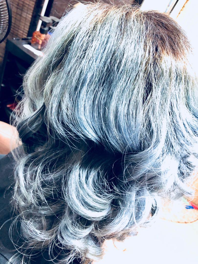 Ash Grey And Blue Hair Colour Health Beauty Hair Care On