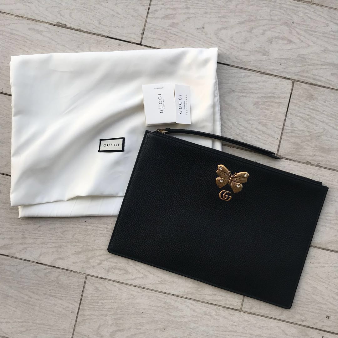 Gucci butterfly clutch top