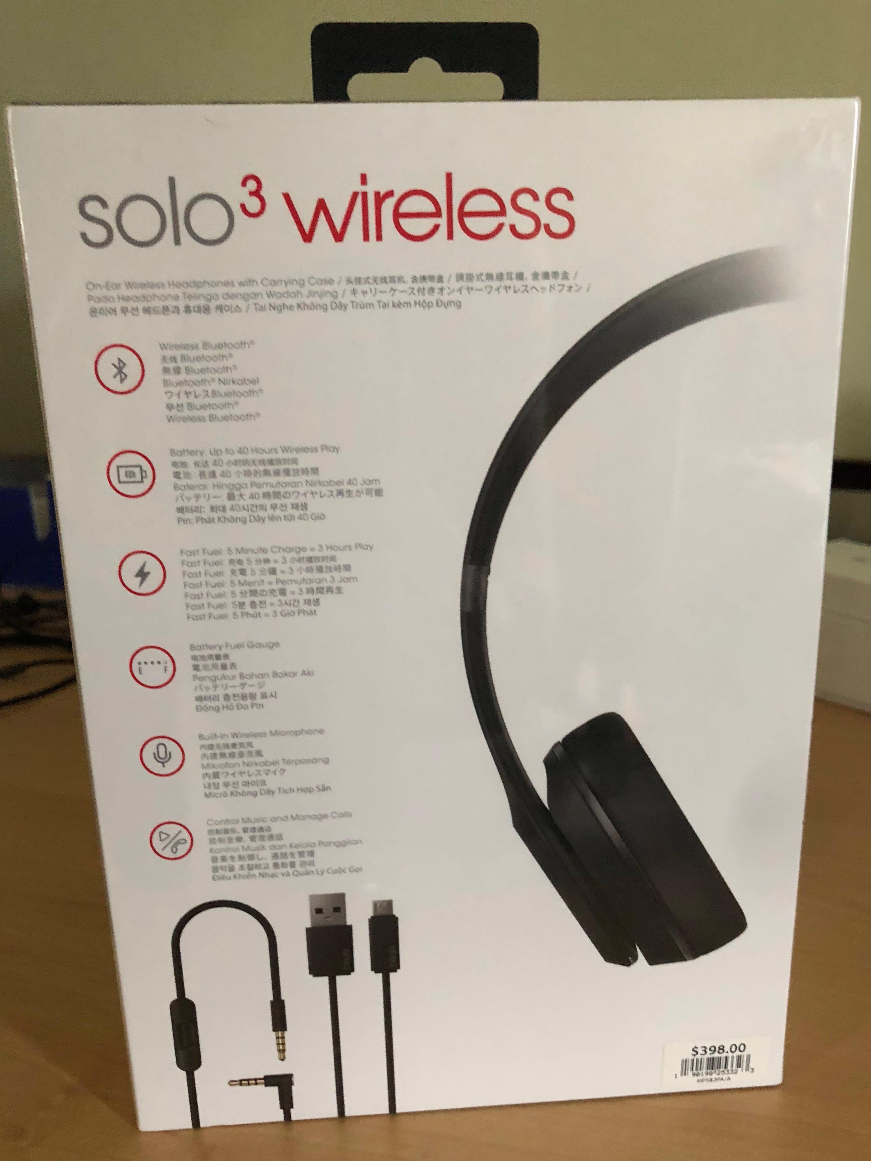 [BNIB] Beats Solo 3 wireless by Dr. Dre 100 Sealed & Original from