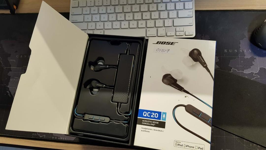 BOSE qc20 noise cancelling headphones Audio Headphones Headsets on Carousell