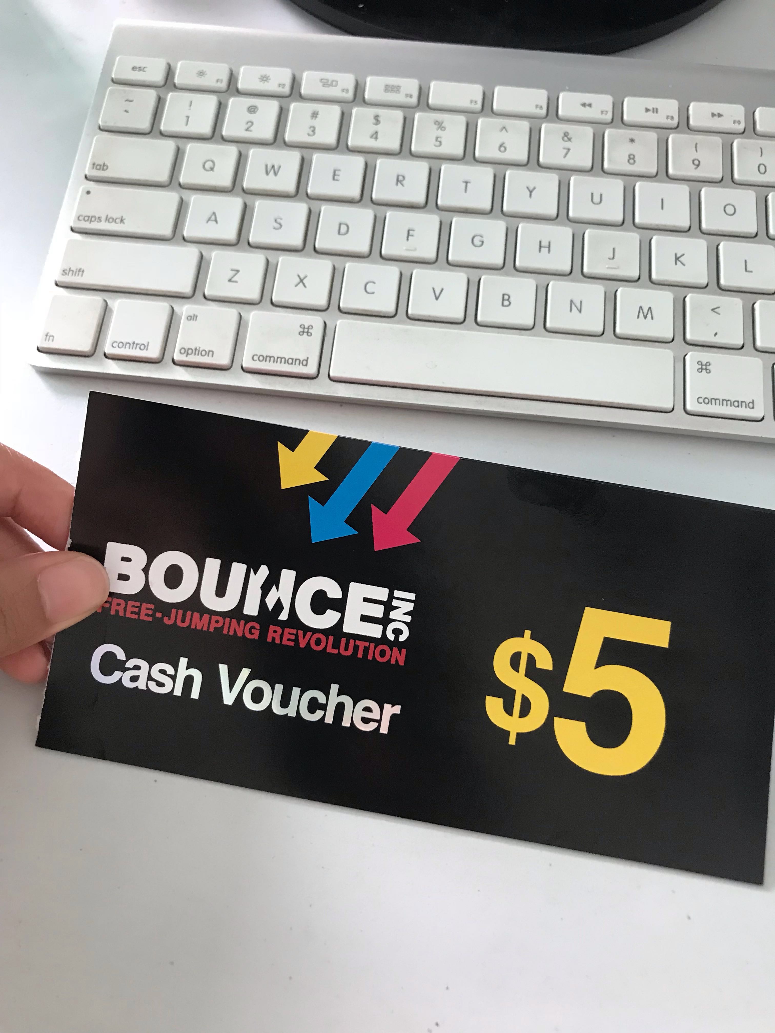 Bounce Singapore Inc Vouchers, Tickets &amp; Vouchers, Vouchers on Carousell