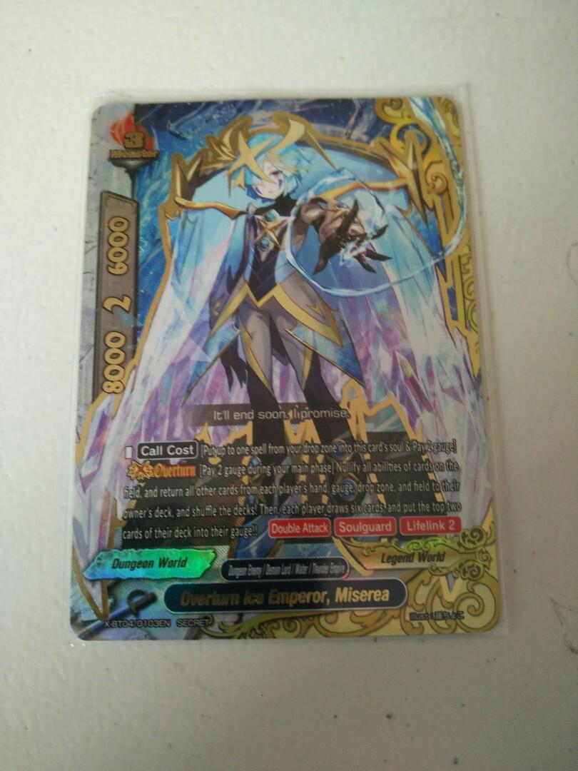 Bushiroad Future Card Buddyfight Overturn Ice Emperor Miserea S-RC01/005EN RRR 