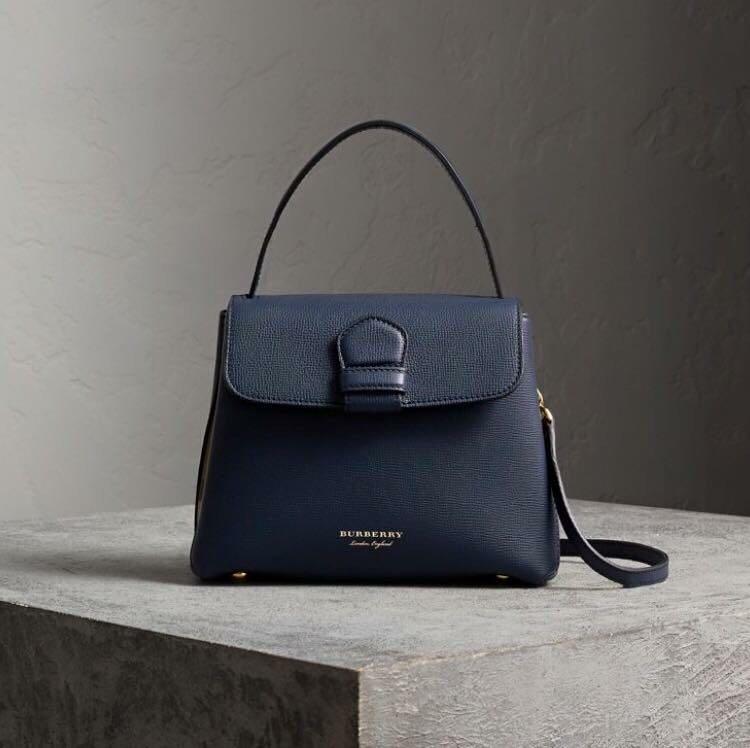 Burberry small grainy leather and house check tote bag on sale