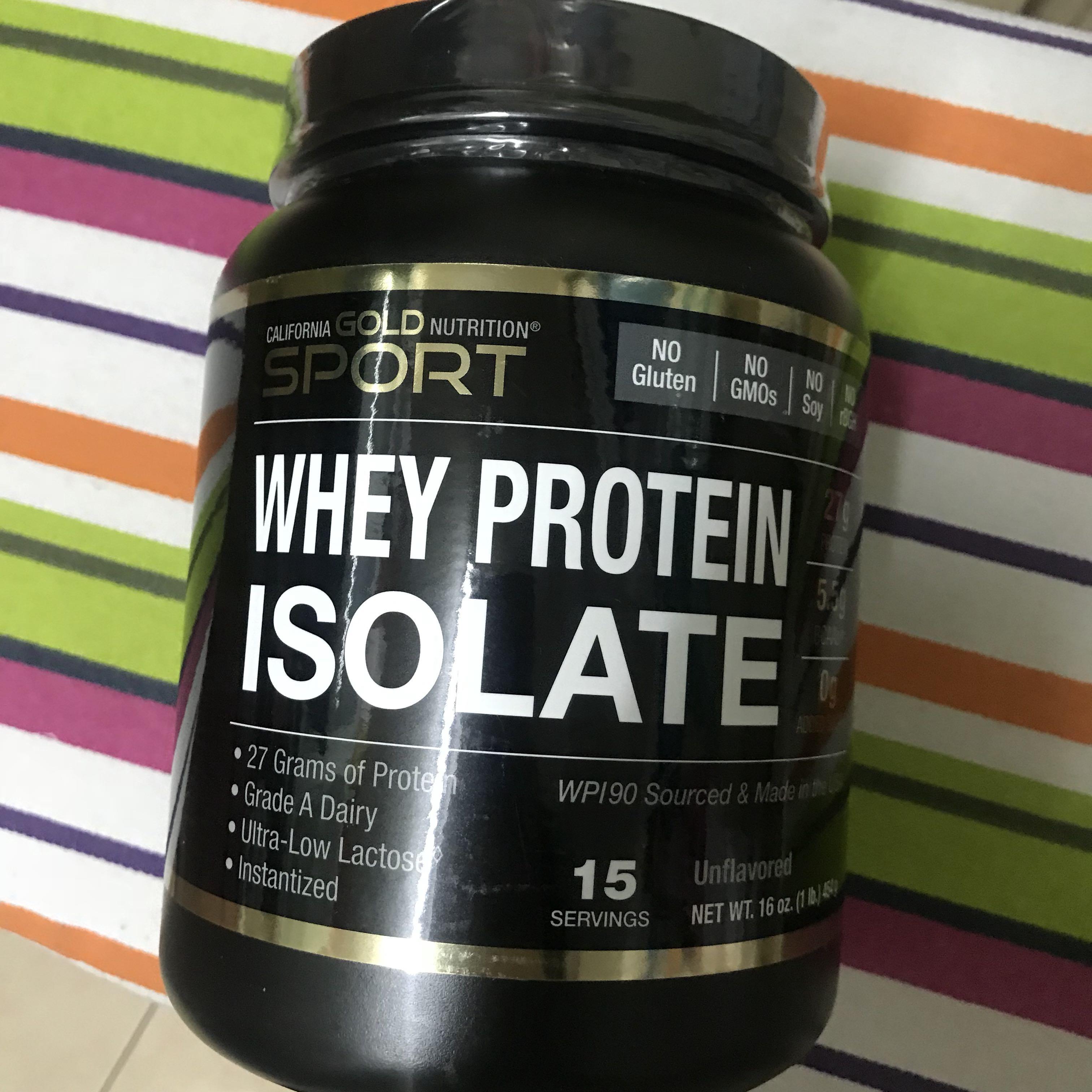 California Gold Nutrition SPORT, Whey Protein Isolate, Unflavored