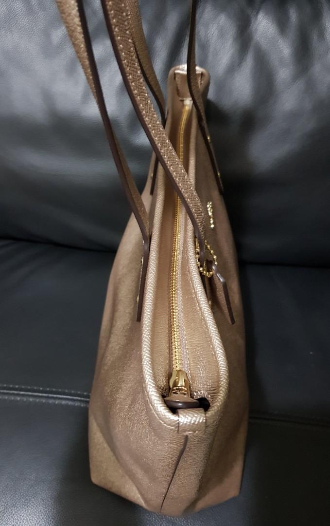 Coach city zip tote platinum outlet