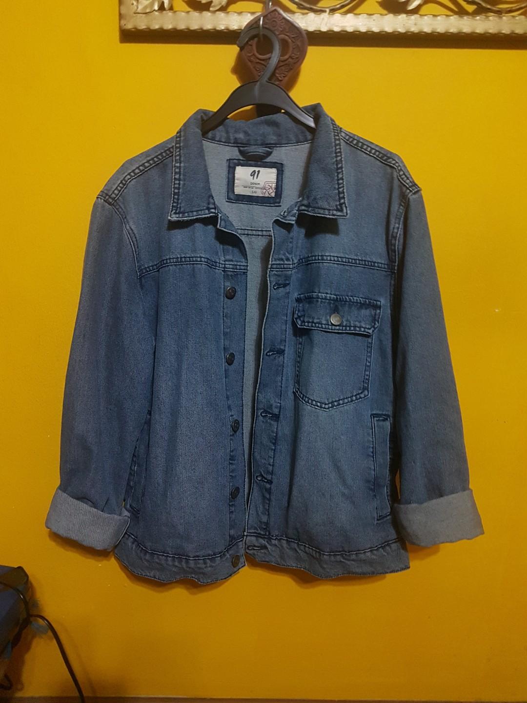 Cotton On 91 Men s Denim Jacket Men s Fashion Coats Jackets and Outerwear on Carousell