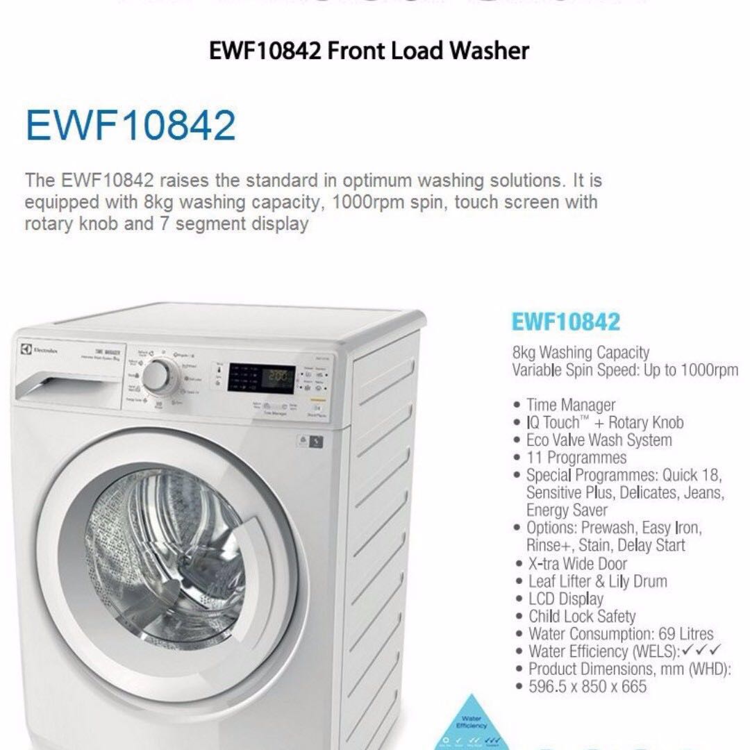 Electrolux 8kg Washing Machine : EWF 10842, TV & Home Appliances ...