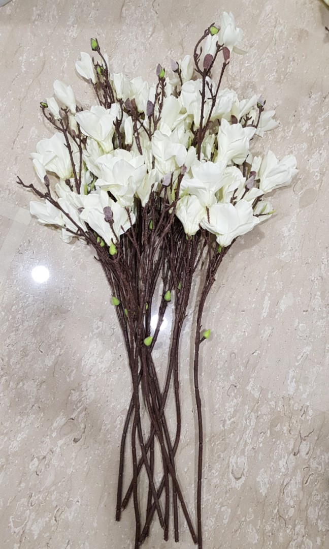 faux magnolia flower branches branch similar to crate and barrel tall floor vase decor 6874af3d