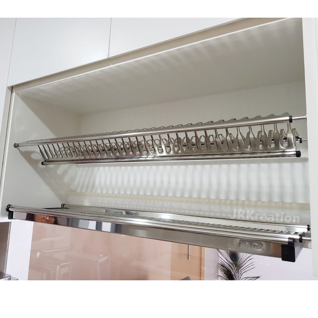 Free Installation Kitchen Cabinet Stainless Steel Dish Rack