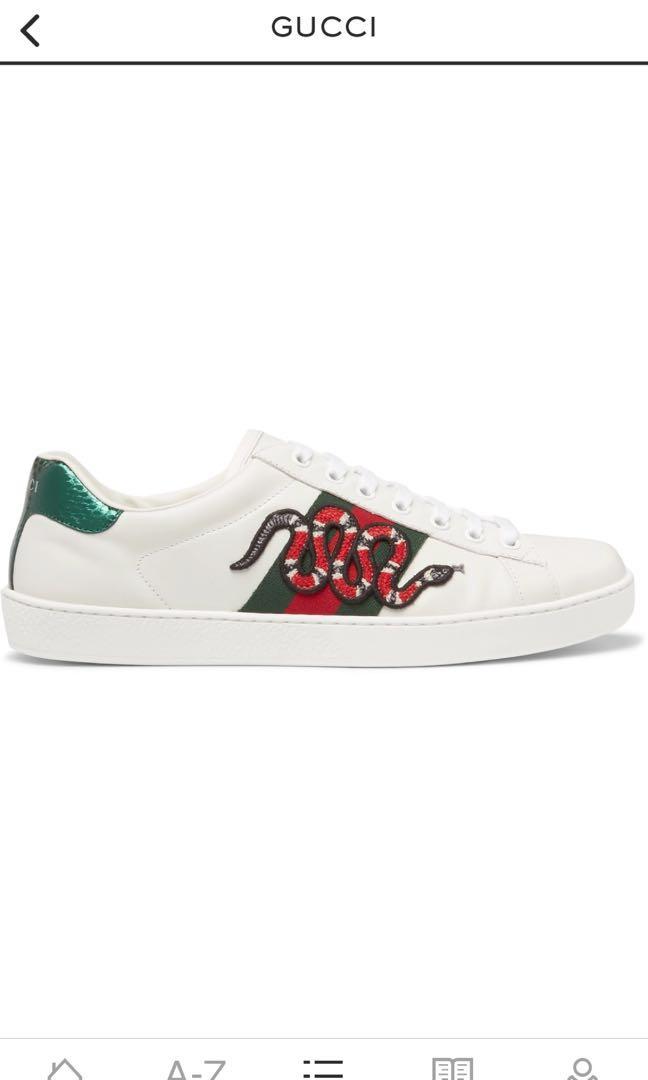 Gucci Ace Snake Sneaker Men s Fashion Footwear Sneakers on Carousell