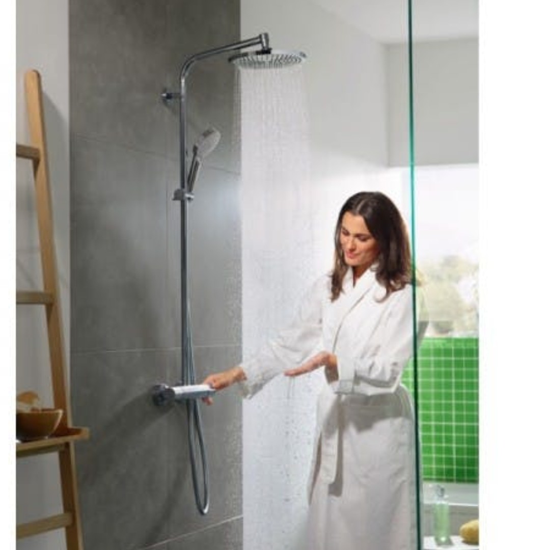 Hansgrohe Rain Shower Crometta S 240 System With Thermostat Hg27267000 Furniture Home Living Bathroom Kitchen Fixtures On Carousell