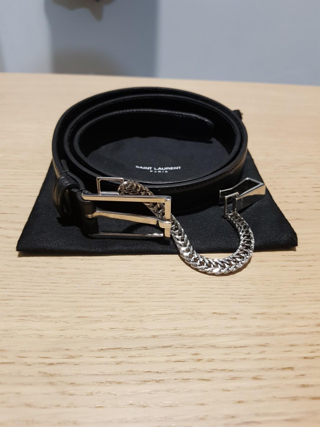 silver chain link belt