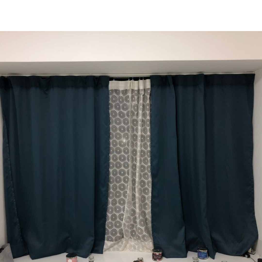Ikea Majgull Block Out Curtains 2 Pieces Furniture Home Decor Cushions Linen On Carousell