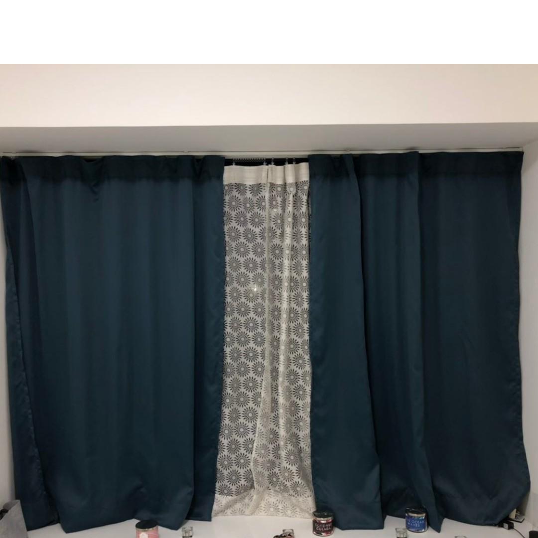 Ikea Majgull Block Out Curtains 2 Pieces Furniture Home Decor Cushions Linen On Carousell