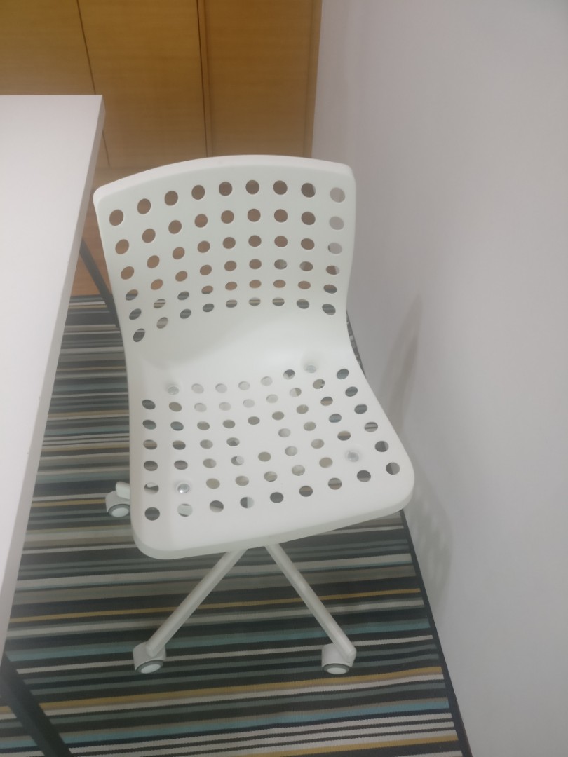 Ikea Skalberg Sporren Swivel Chair For Office White Furniture Tables Chairs On Carousell