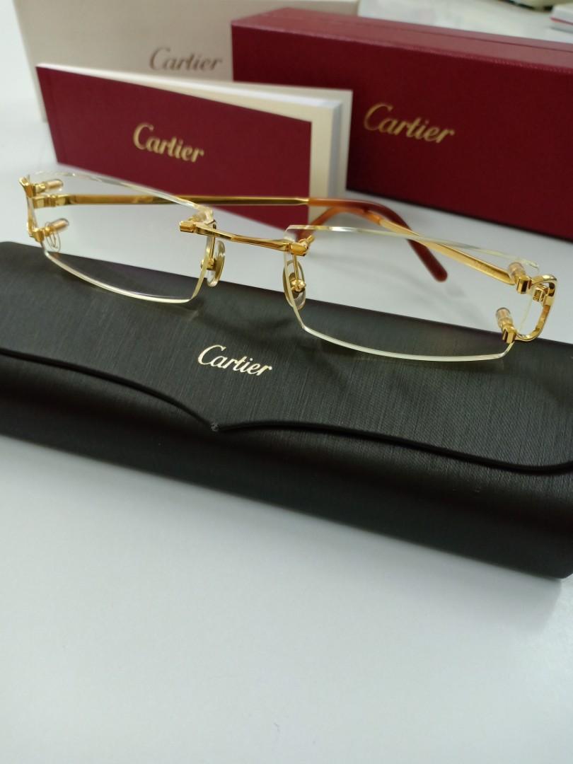 Kacamata Cartier Original, Fesyen Pria 