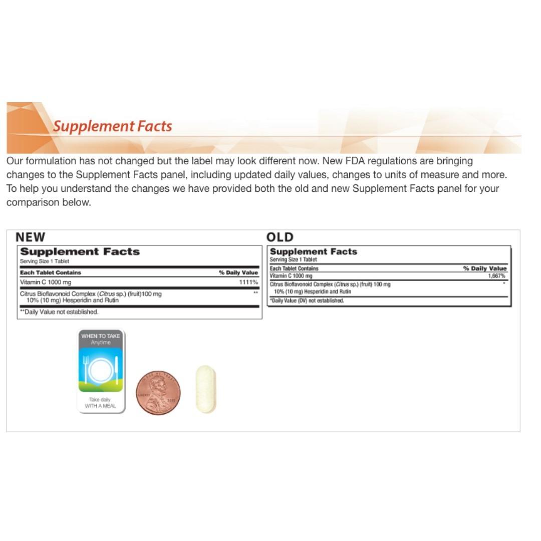 Kirkland Vitamin C 1000mg 500tabs Health Nutrition Health Supplements Vitamins Supplements On Carousell