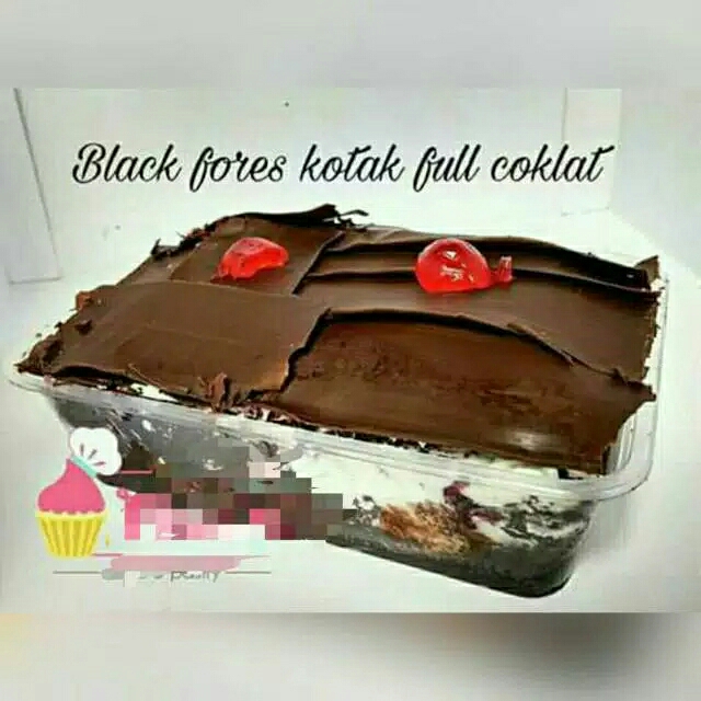 Lava Cake Blackforest Kotak Full Coklat Food Drinks Baked Goods