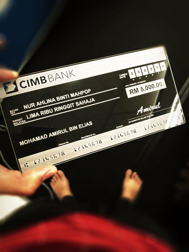 Download Free Mockup Cheque Untuk Hantaran Kahwin Design Craft Others On Carousell PSD Mockup Template