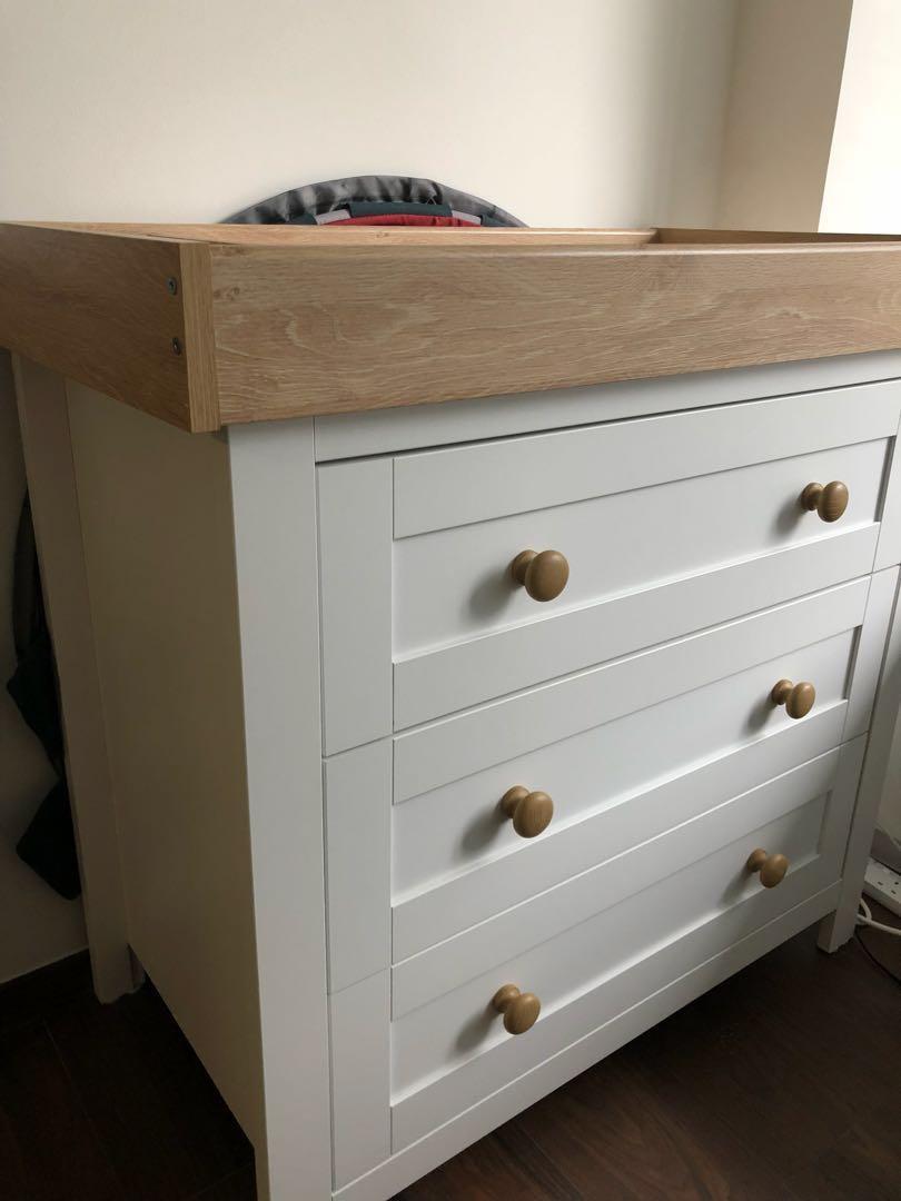 oak changing table dresser