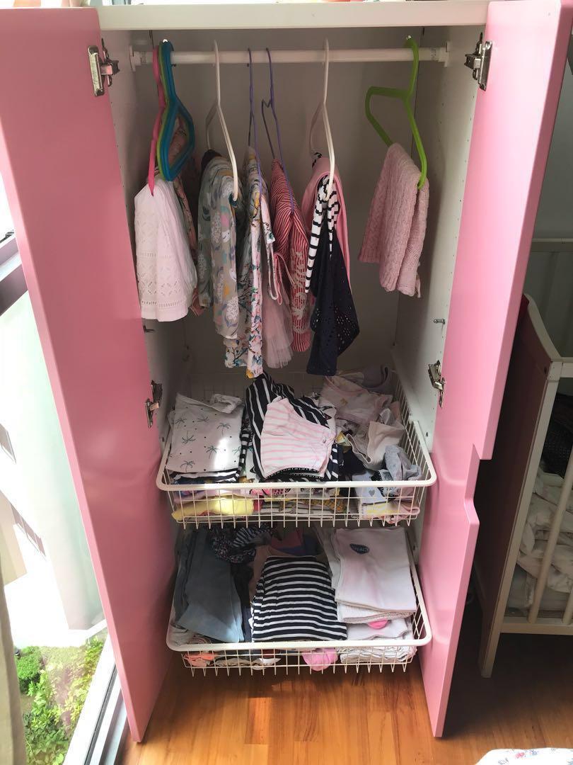 Moving Out Sale Ikea Stuva Children S Wardrobe White Pink