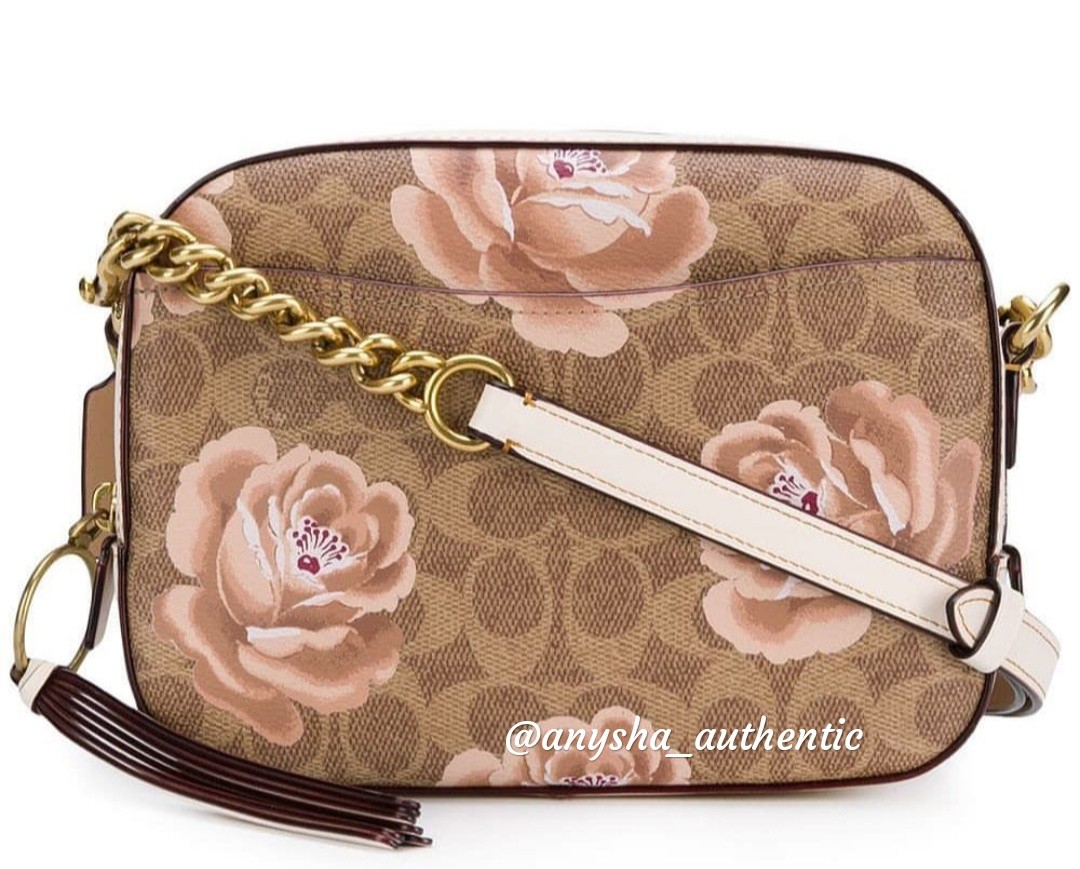 Coach camera bag rose deals