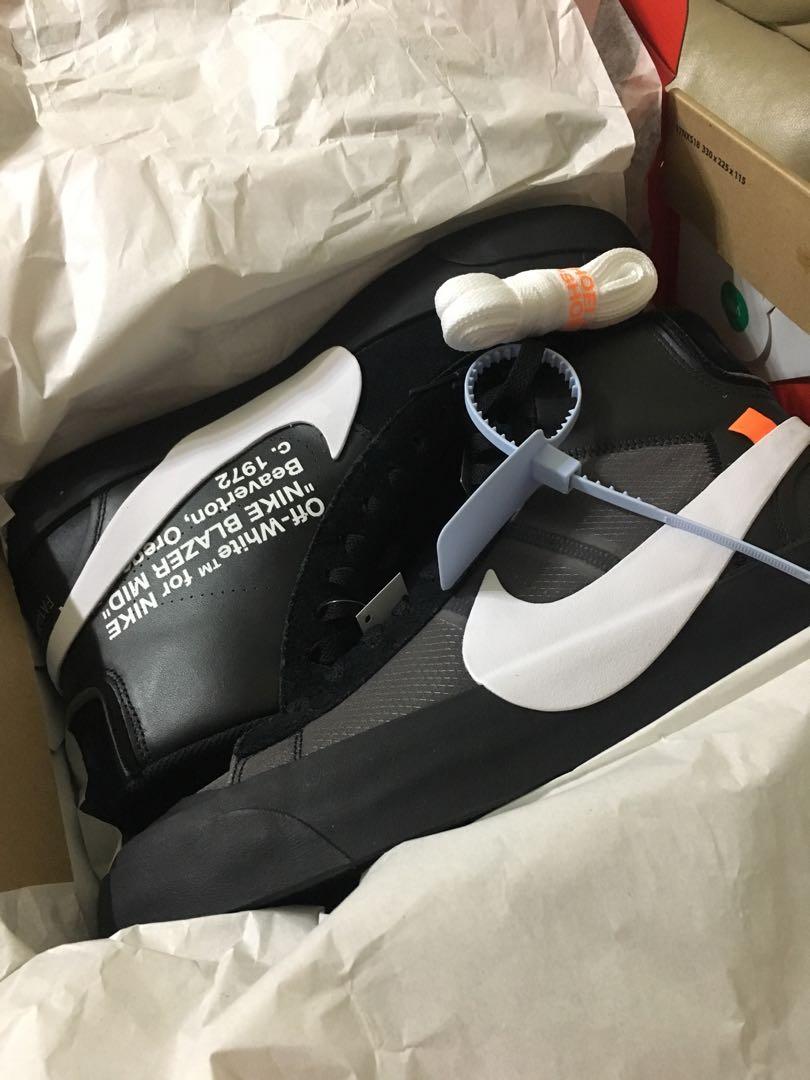 Nike X Off White Blazer Mid Black Grim Reaper Men S Fashion Footwear Sneakers On Carousell