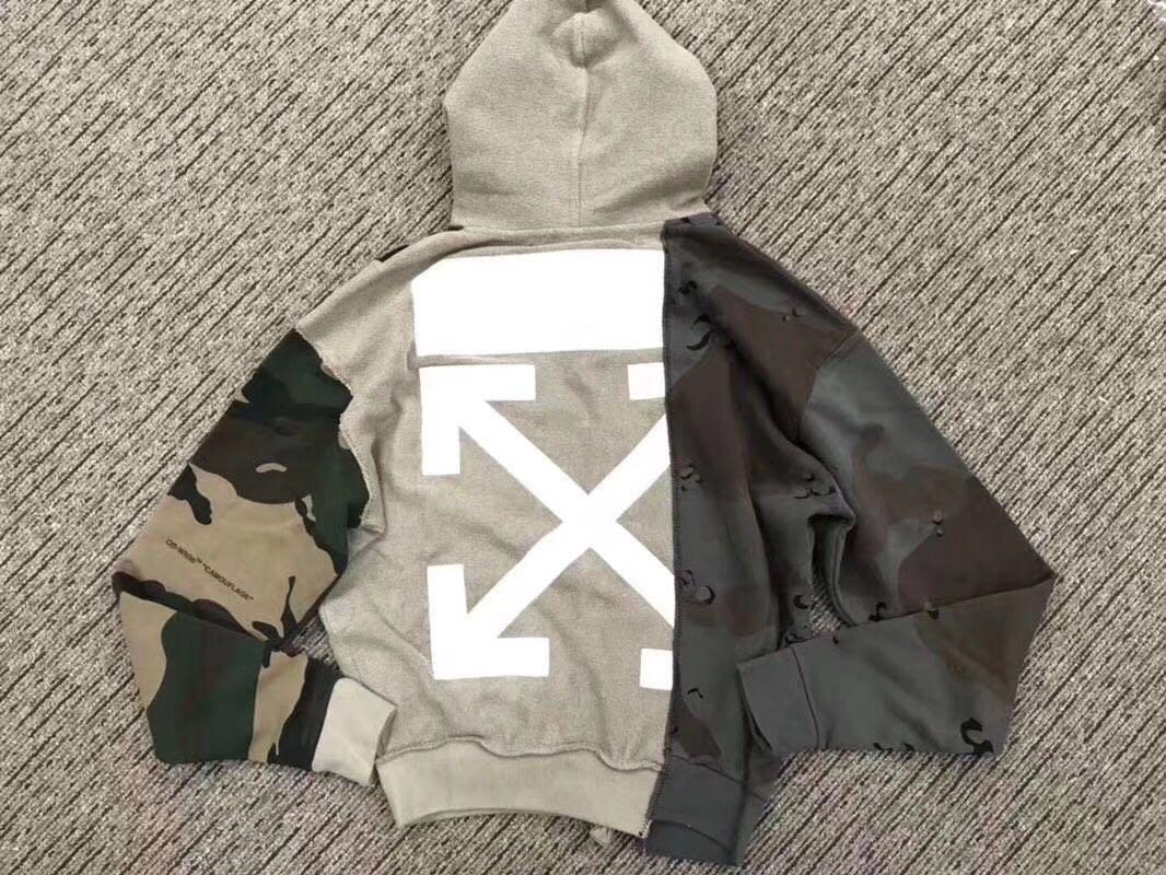 off white reconstructed hoodie