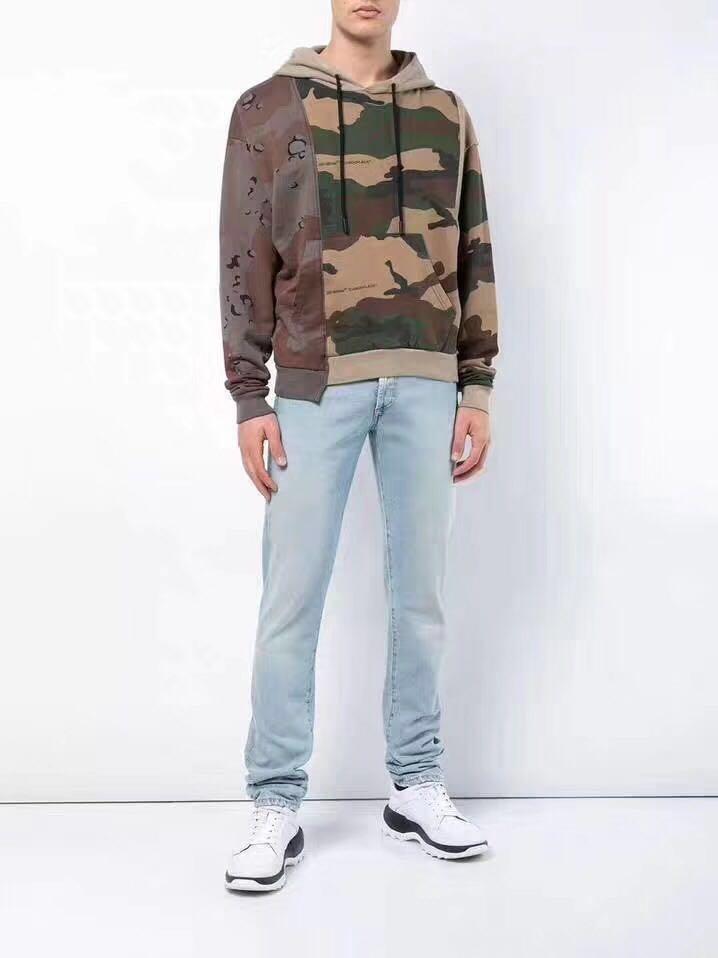 off white reconstructed hoodie