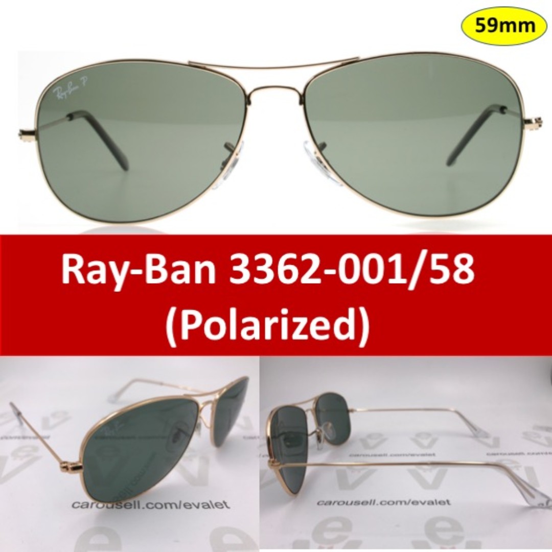 Rayban 3362 001 58 Cockpit Polarized Women s Fashion Watches