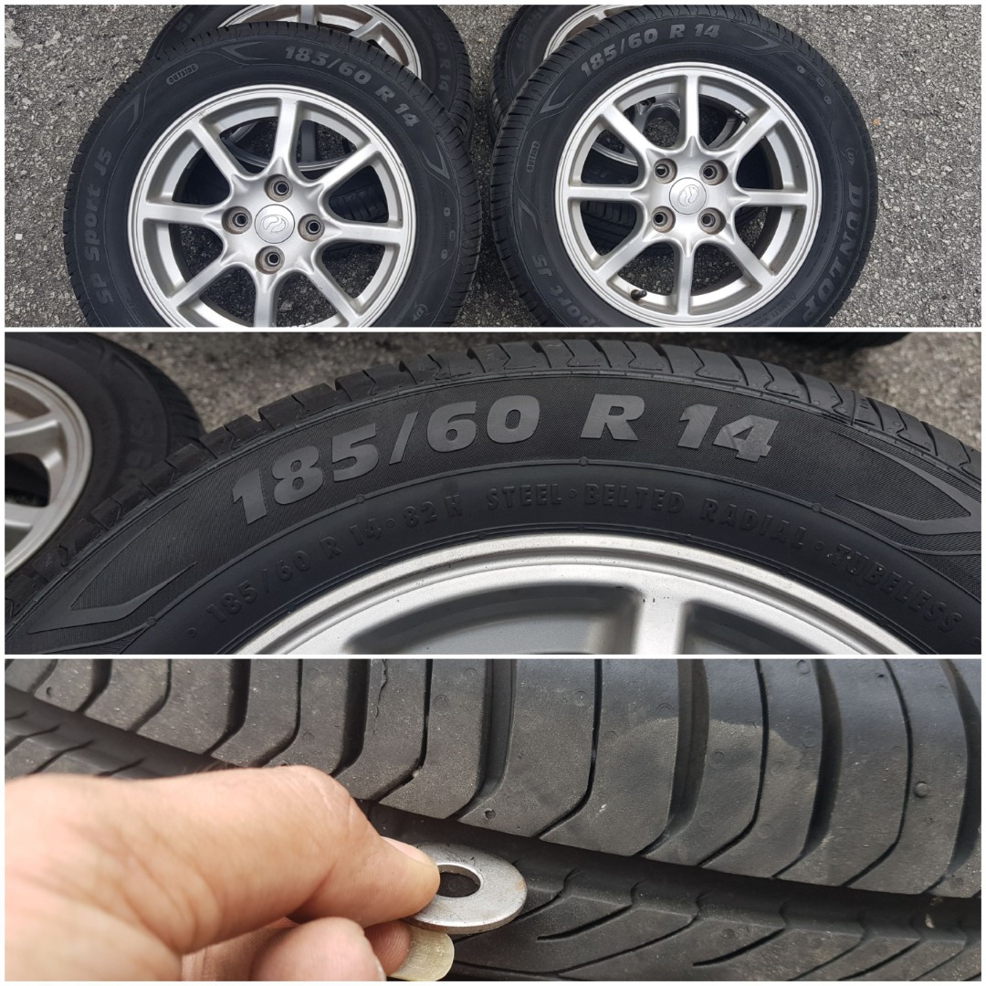 Rim & tayar Perodua Bezza, Auto Accessories on Carousell