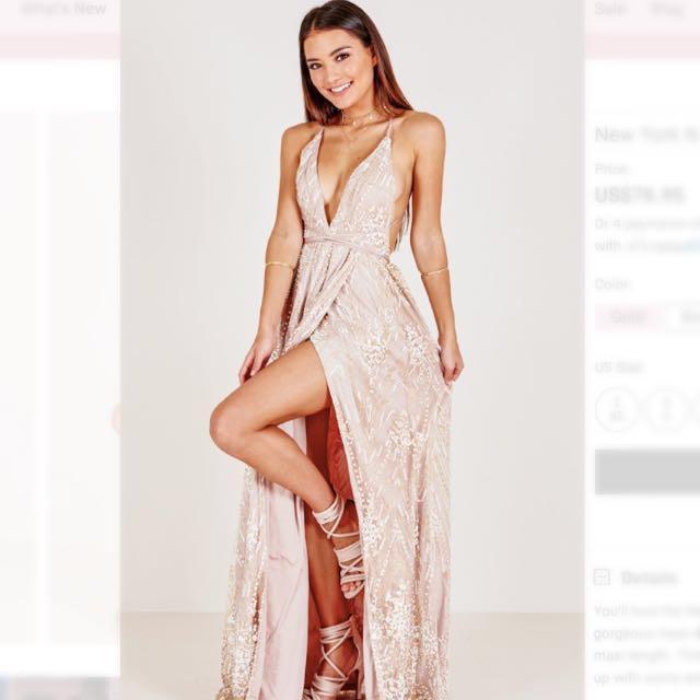 New york nights maxi dress top