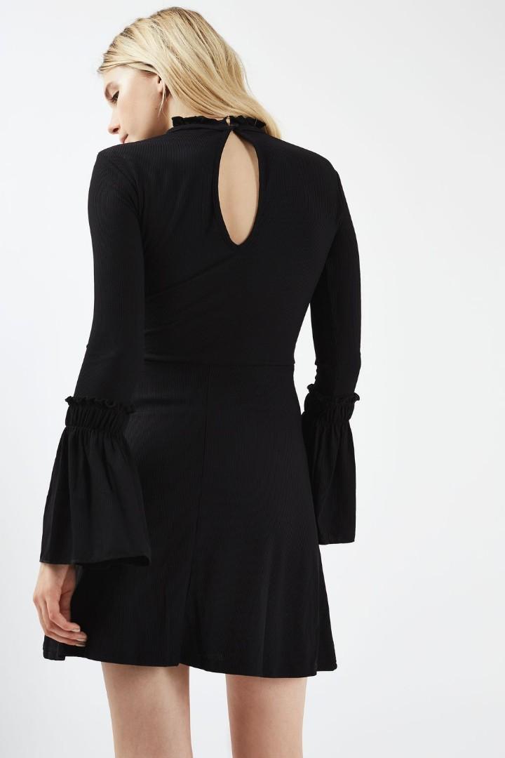 Flute sleeve skater dress shop