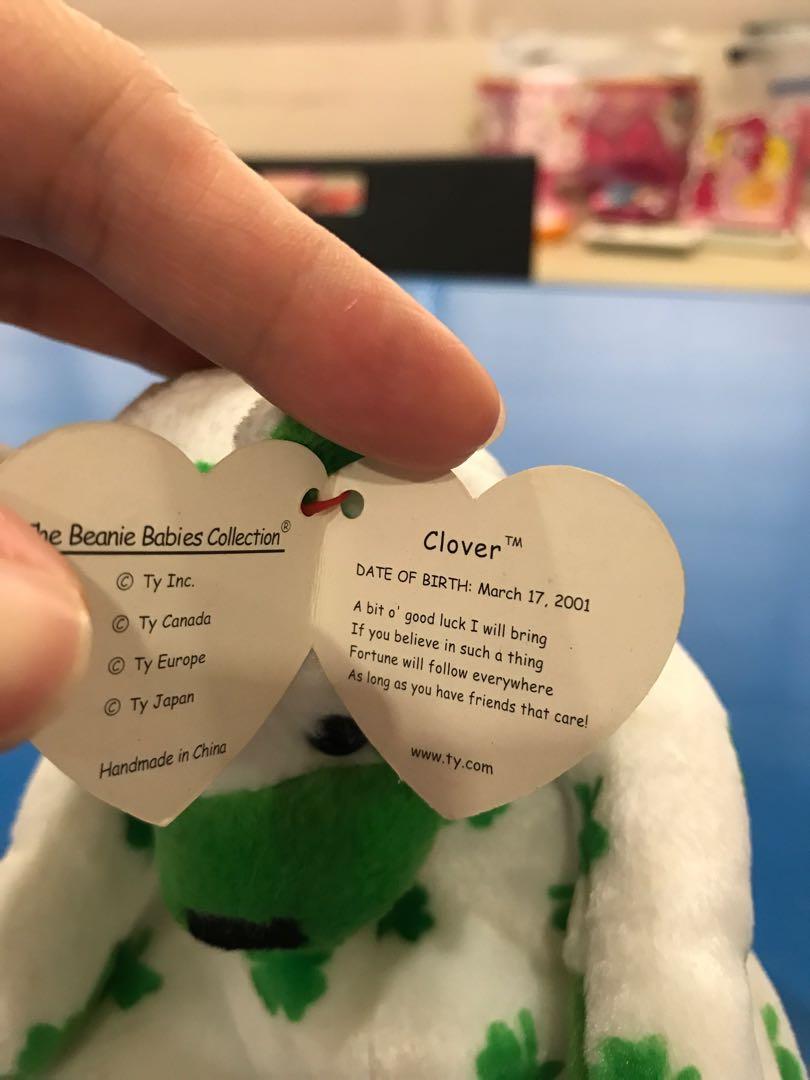 Beanie baby clover 2001 on sale