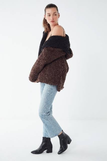 Urban Outfitters Carmella Cozy Reversible Teddy Coat