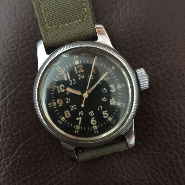 WALTHAM 1940’s US Military 24hr Vintage Mechanical Winding Wrist Watch ...