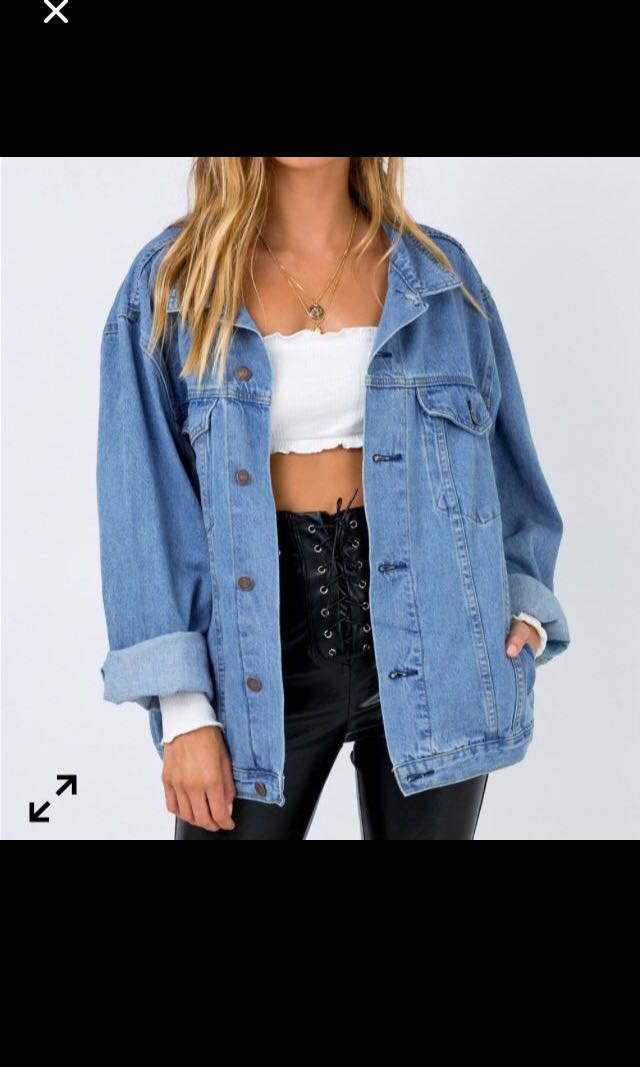 Western Denim Jacket, Women's Fashion 