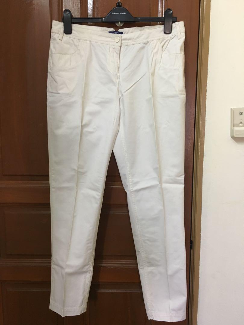 off white color trousers
