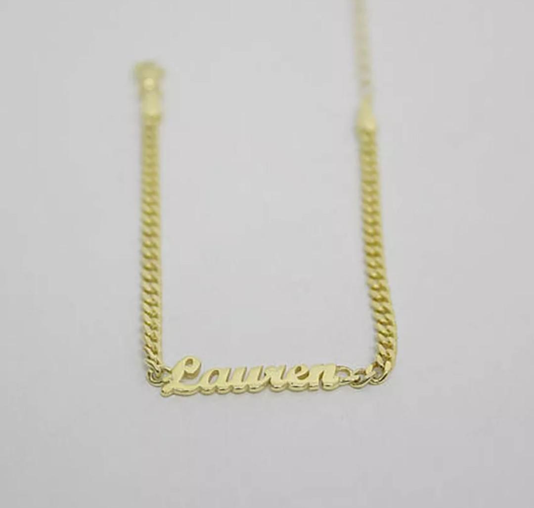 Gold chain bracelet new arrivals with name